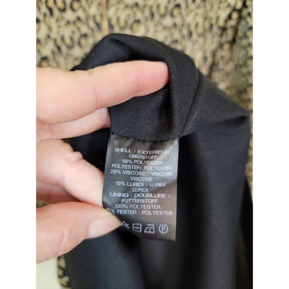 Belle Badgley Mischka Shift Dress Women's 10 Brown Black Gold Leopard Print - Picture 6 of 6